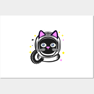 Space cat Posters and Art